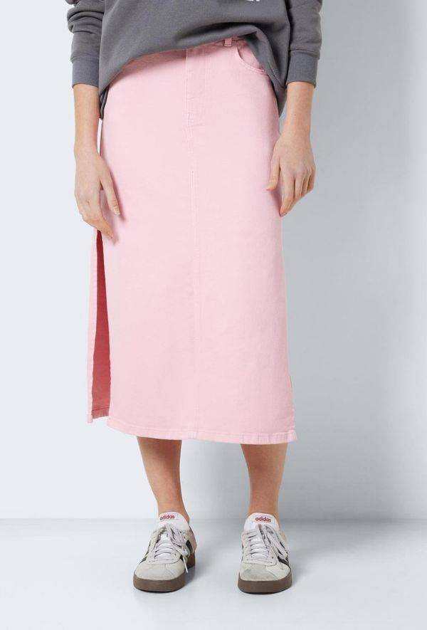 Kath Pink Denim Midi Skirt White Feather Boutique